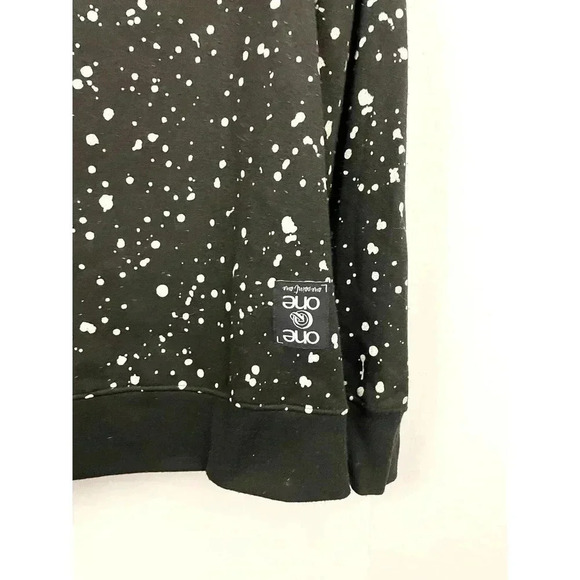 Black Women's Pullover Sweater SMALL Paint Splotted One Point One - Picture 4 of 12